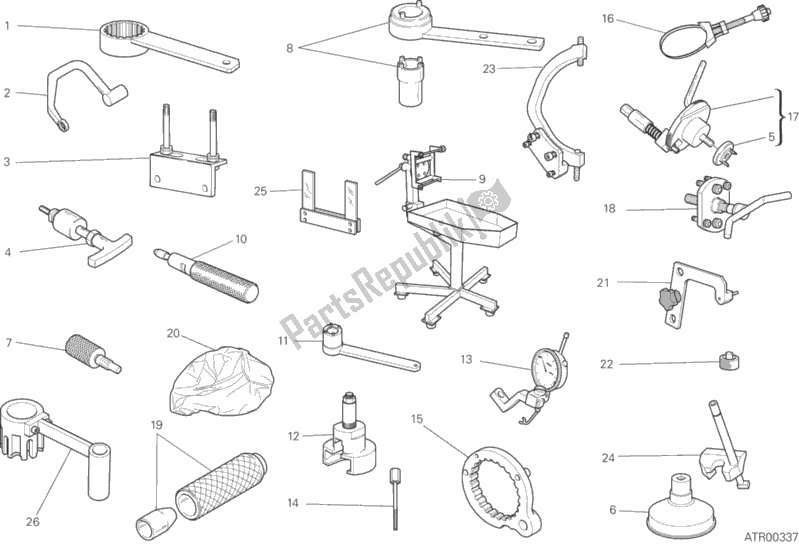All parts for the Workshop Service Tools, Engine of the Ducati Scrambler 1100 USA 2018